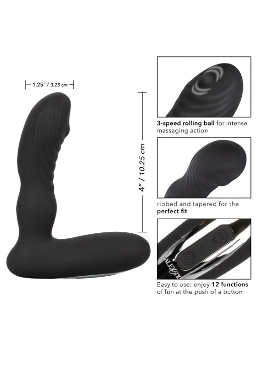 перезаряжаемый силиконовый массажер простаты roller ball probe с функцией "вращающийся шарик" в Сочи