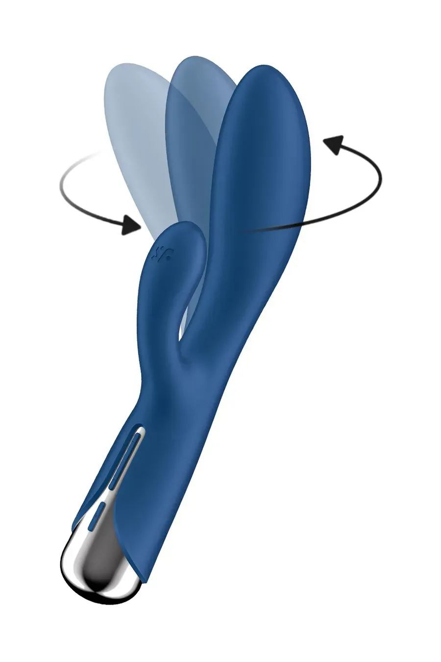 вибратор-кролик с ротацией satisfyer spinning rabbit 1, силикон, синий, 20,5 см в Сочи