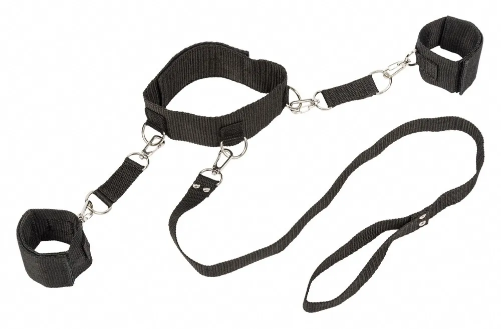 ошейник с наручниками bondage collection collar and wristbands plus size 1058-02lola в Сочи