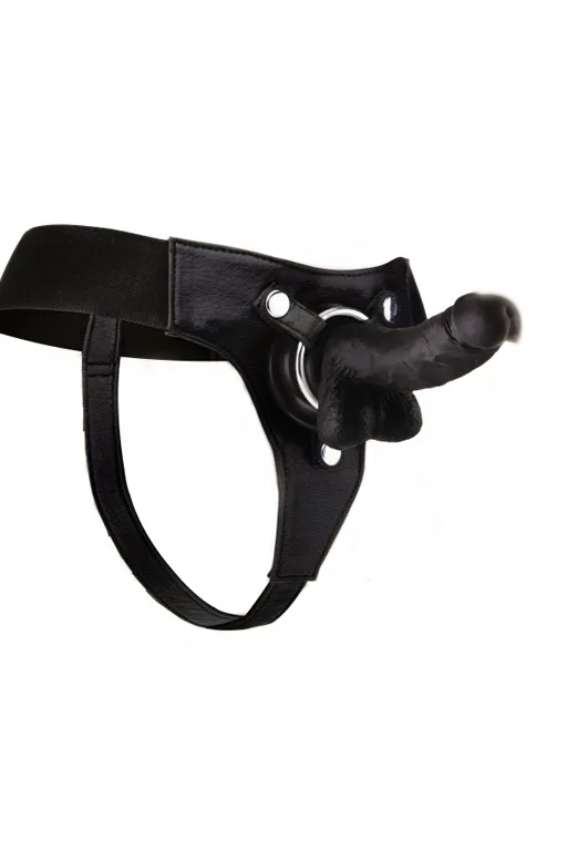 страпон с кожаными трусиками realistic - 7 inch в Сочи