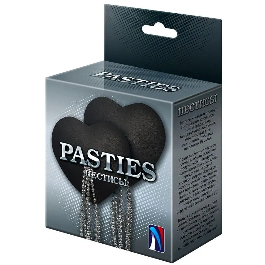 Пестисы черные с кисточкой из страз