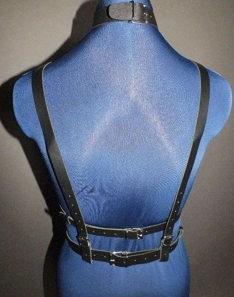 Эротическое бондажный комплект подиум с ошейником, черный в Сочи