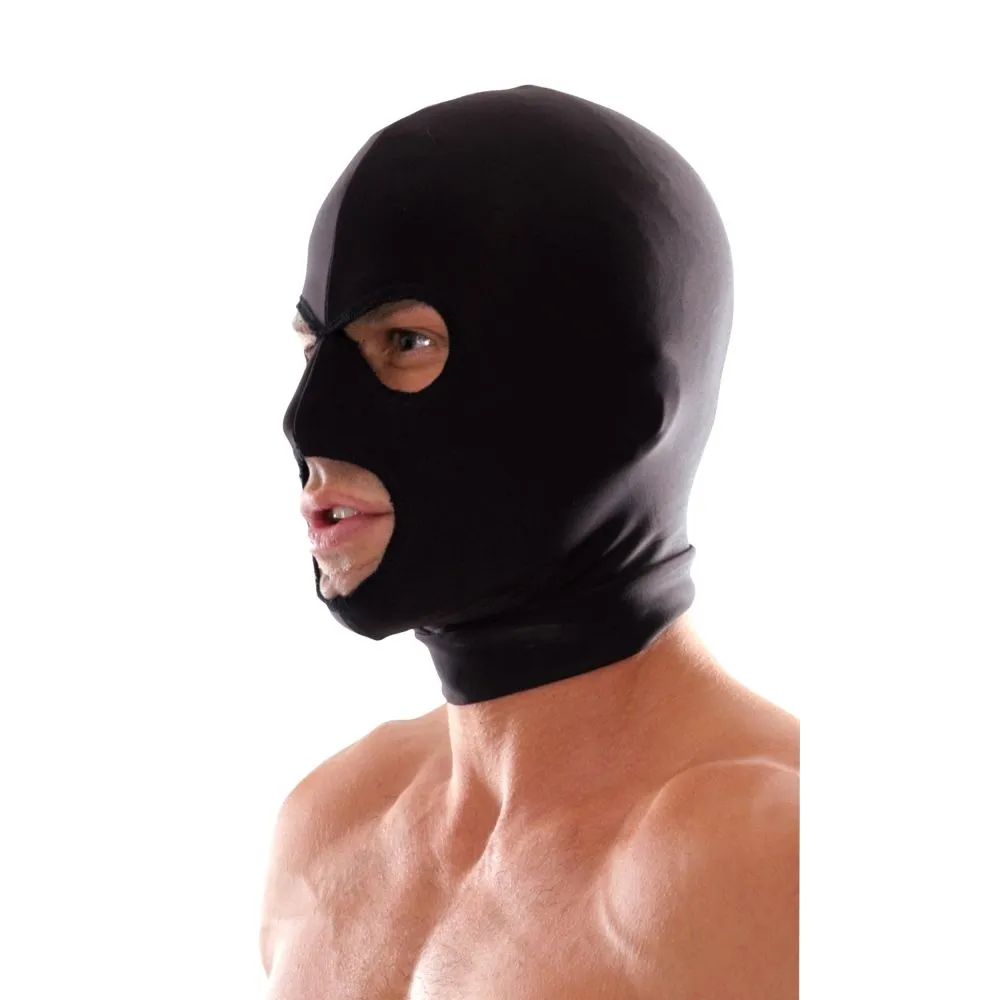 маска pipedream spandex 3 hole hood, черная в Сочи