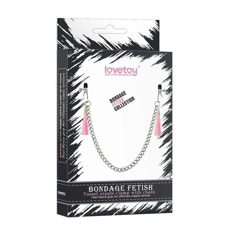 зажимы для сосков lovetoy tassel nipple clamp, розовые в Сочи