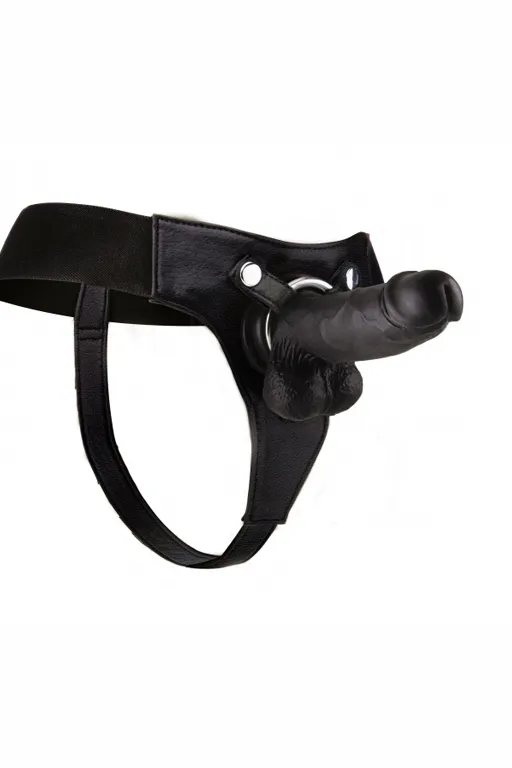 страпон с кожаными трусиками realistic - 8 inch в Сочи