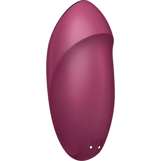 вибромассажер satisfyer tap & climax 1, силикон, бордовый, 11 см в Сочи