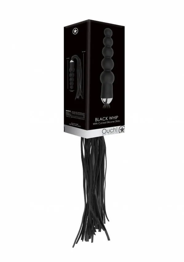 ананальный стимулятор с плёткой shots media, чёрный в Сочи