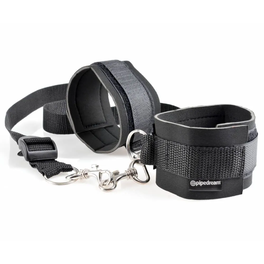 набор для бондажа pipedream cuff & tether set, черный в Сочи