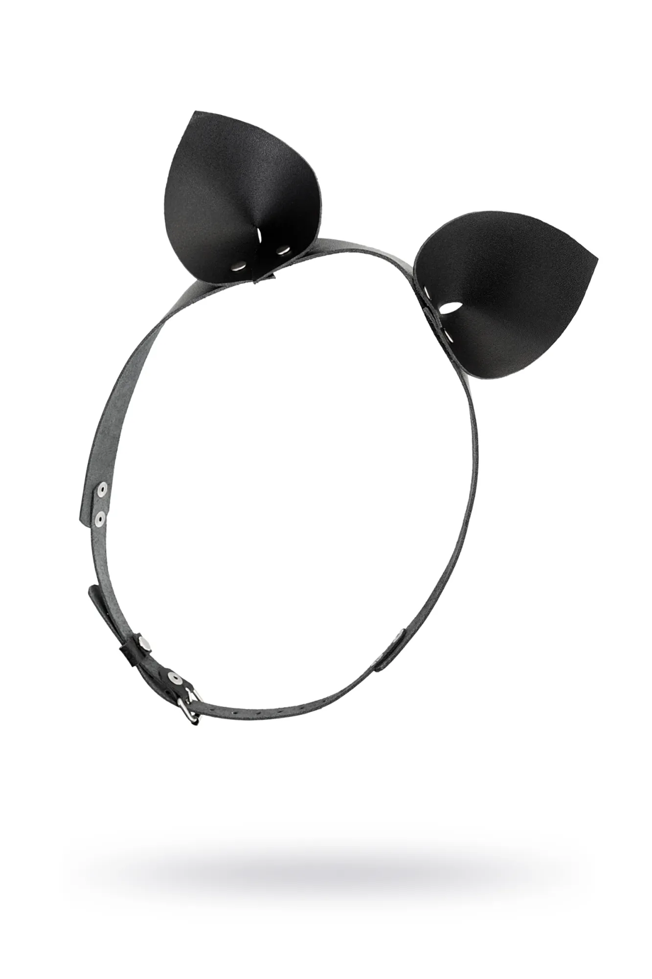 ушки кошки штучки-дрючки на кожаном ремешке, кожа, черные в Сочи