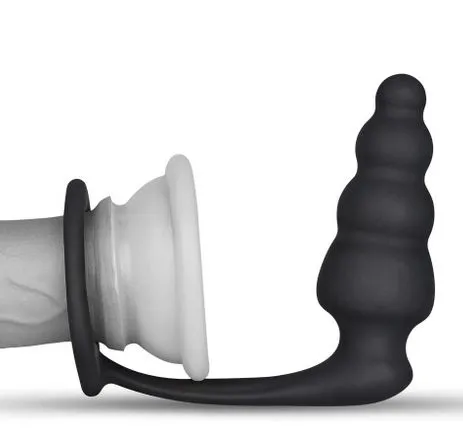 анальная пробка lovetoy combo master cockring plug, черная в Сочи
