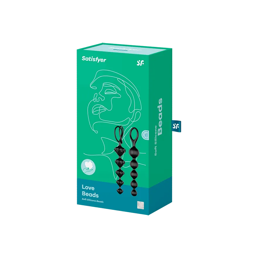 набор стимуляторов satisfyer love beads, чёрные в Сочи