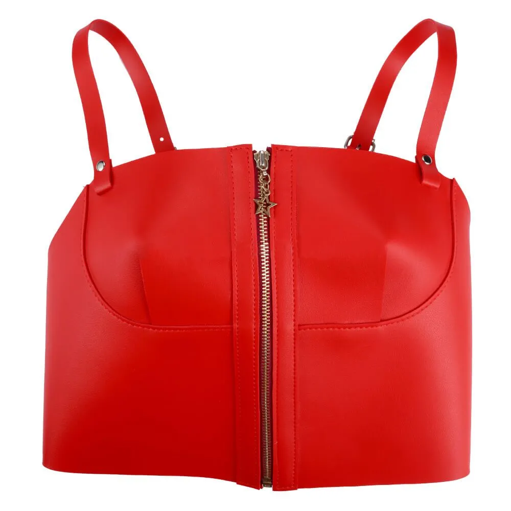 Эротическое корсет на молнии lapin rose harness, красный в Сочи