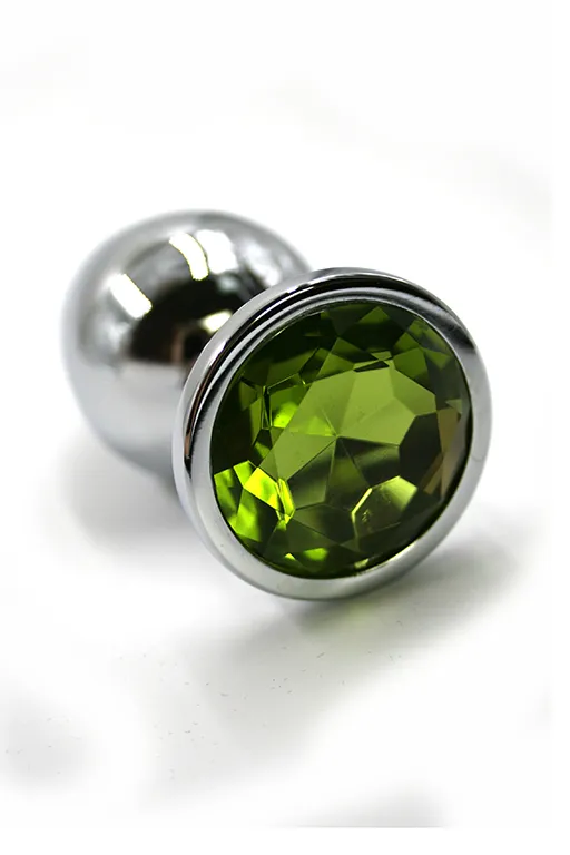 анальная пробка "medium"из аллюминия light green в Сочи