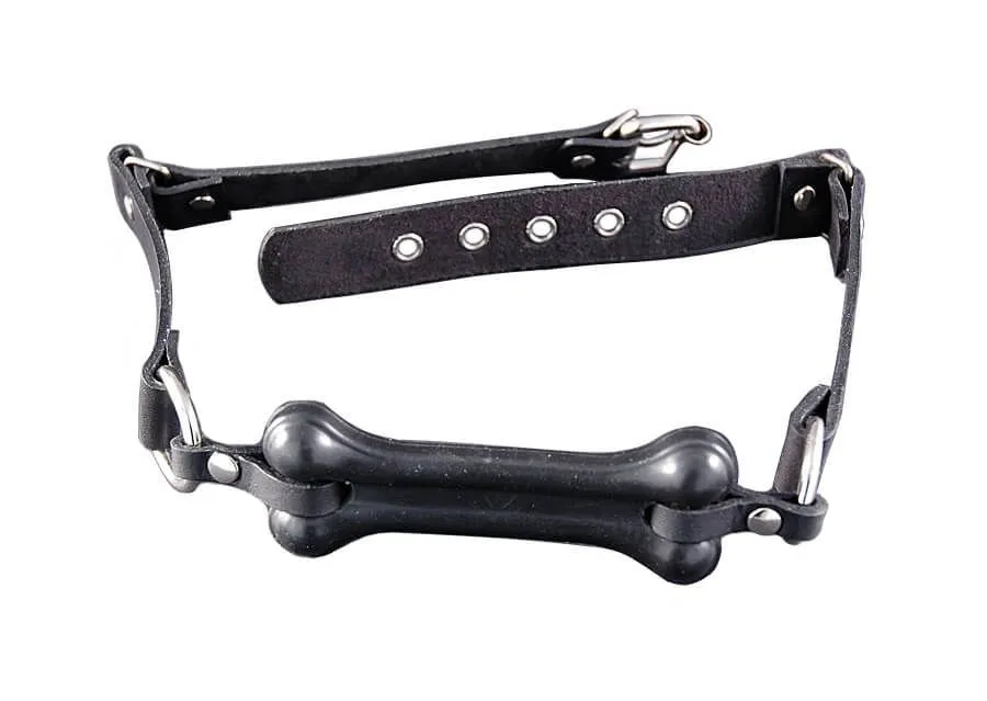 Трензель Beastly Боун с резиновой костью, черный