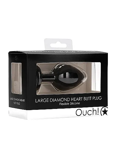 анальная пробка large ribbed diamond heart plug в Сочи