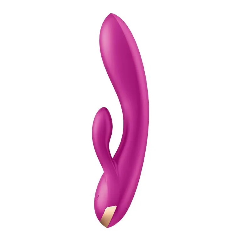 вибратор-кролик satisfyer double flex с двумя клиторальными отростками (фиолетовый) в Сочи