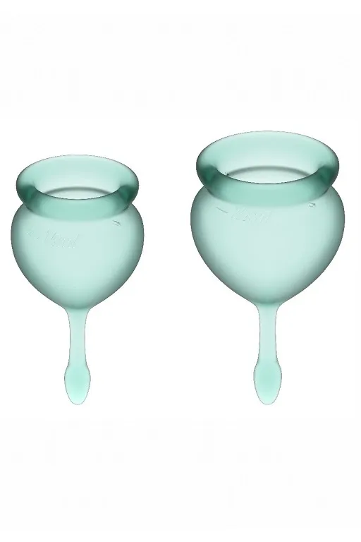 набор менструальных чаш satisfyer feel good menstrual cup (dark green) в Сочи