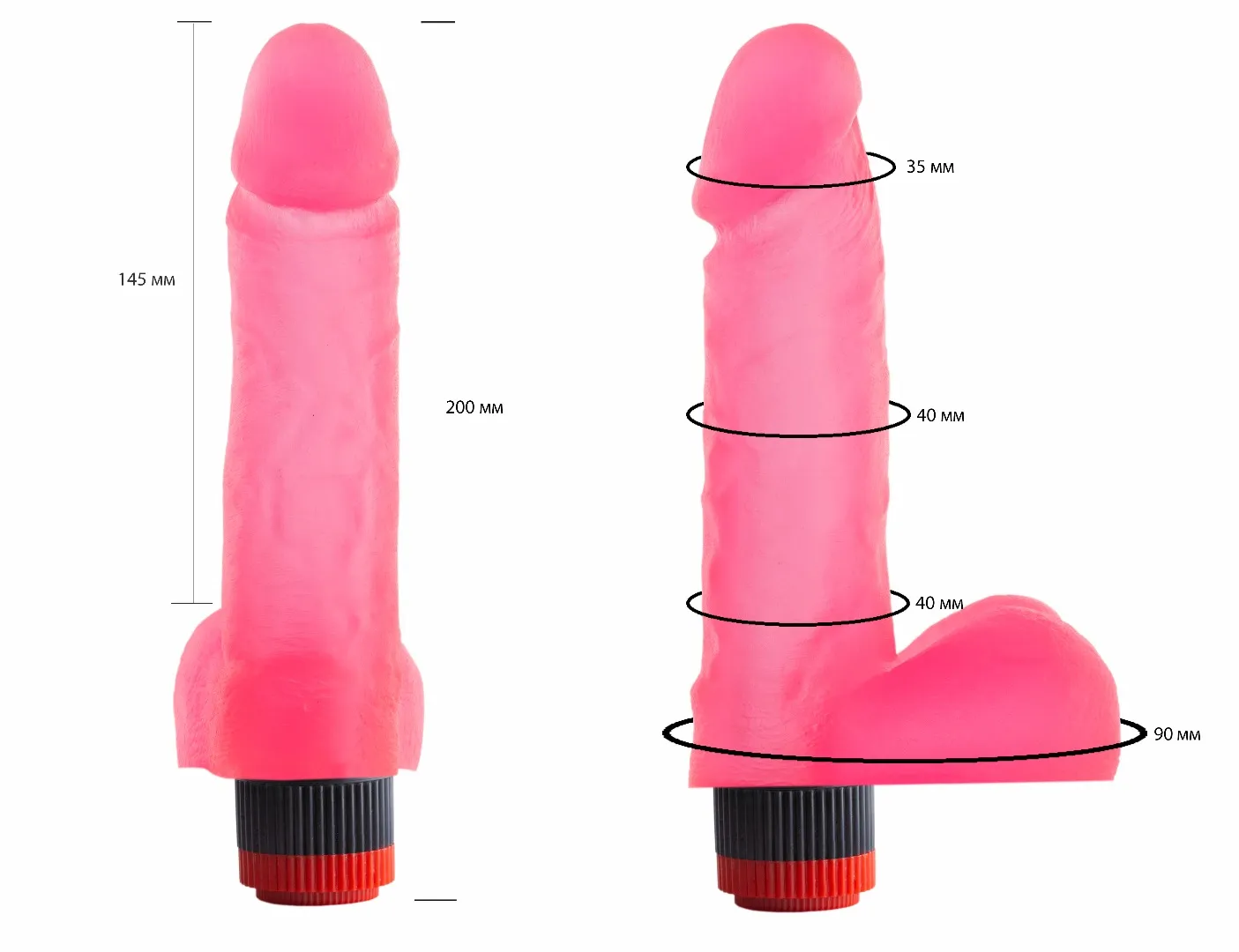 вибратор гелевый розовый 221400ru в Сочи