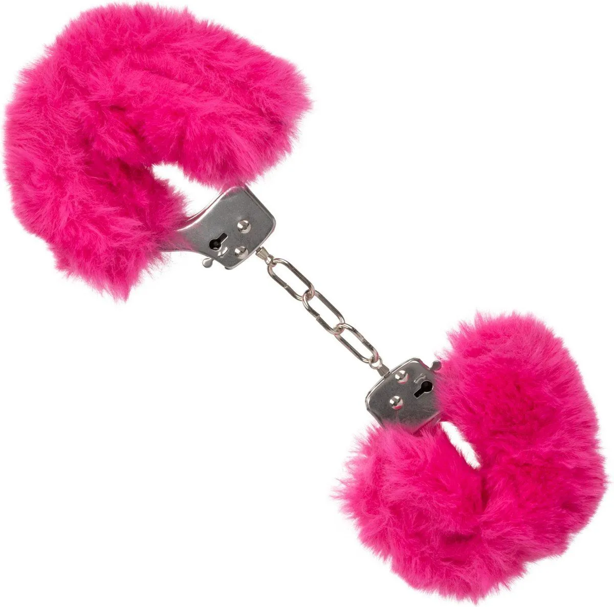 металлические наручники с искусственным мехом ultra fluffy furry cuffs, розовые в Сочи