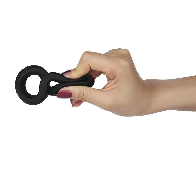 кольцо эрекционное двойное lovetoy x-basic, черное в Сочи