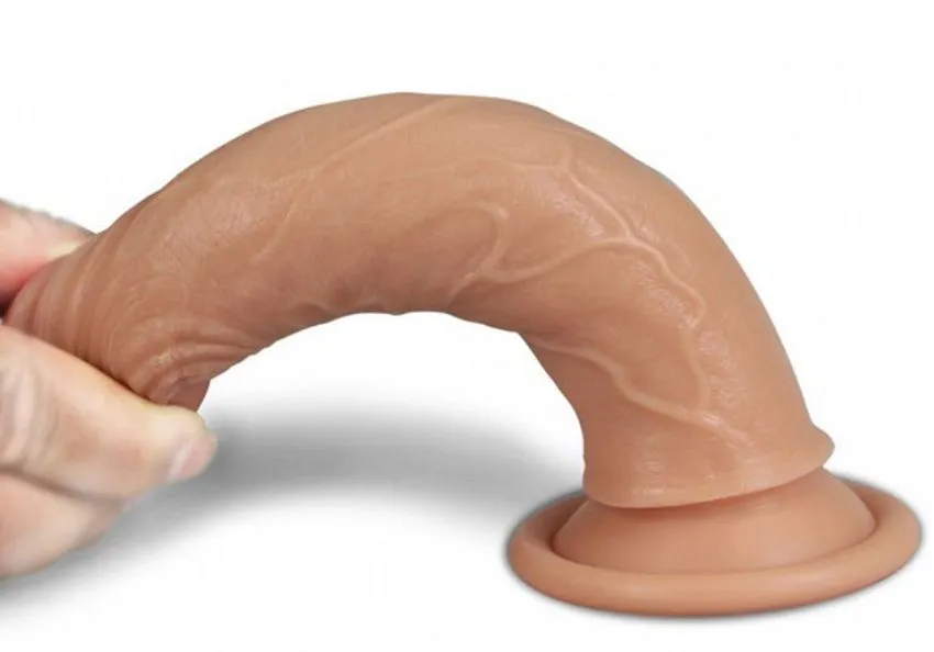 фаллоимитатор 7 inch dual layered liquid silicone nature cock, телесный в Сочи