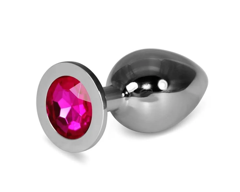 Анальная пробка Lovetoy Rosebud Classic L, с розовым камнем