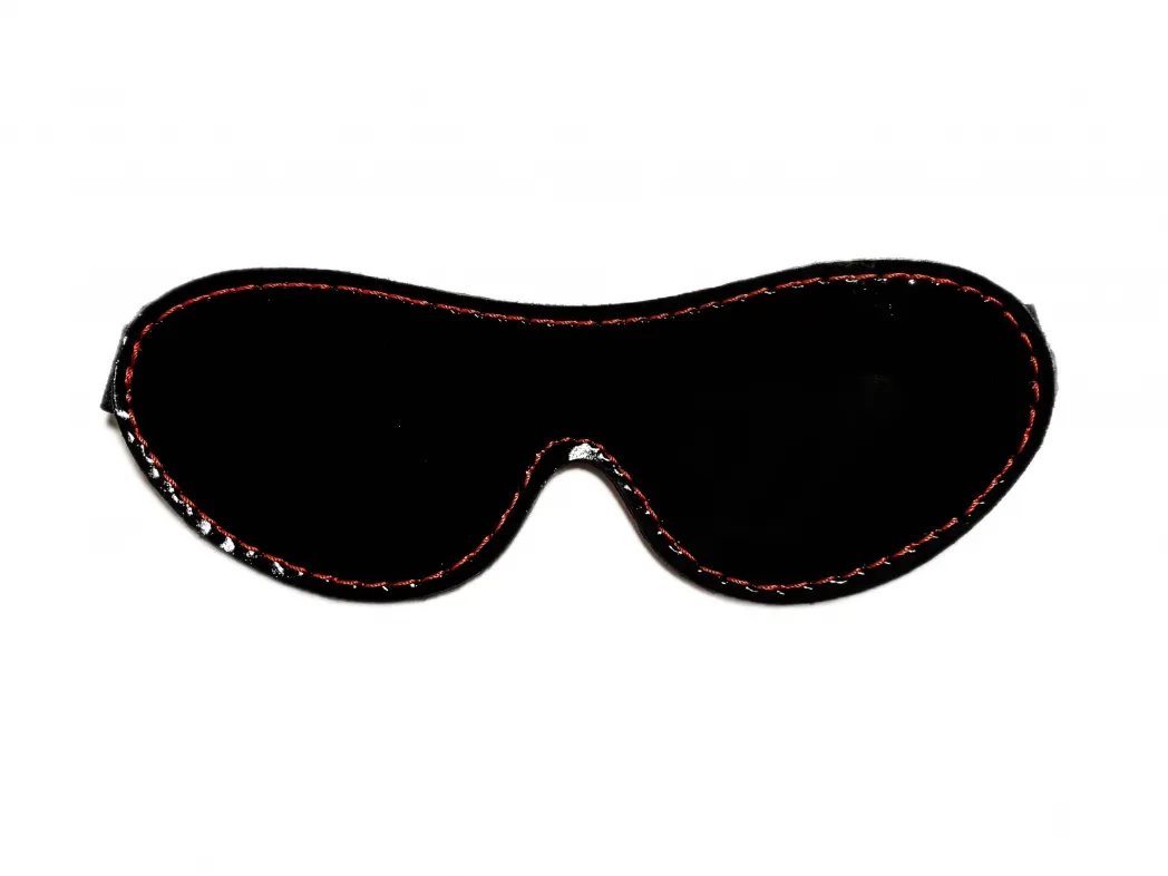 маска из кожи черно-красная с узором 58011ars в Сочи