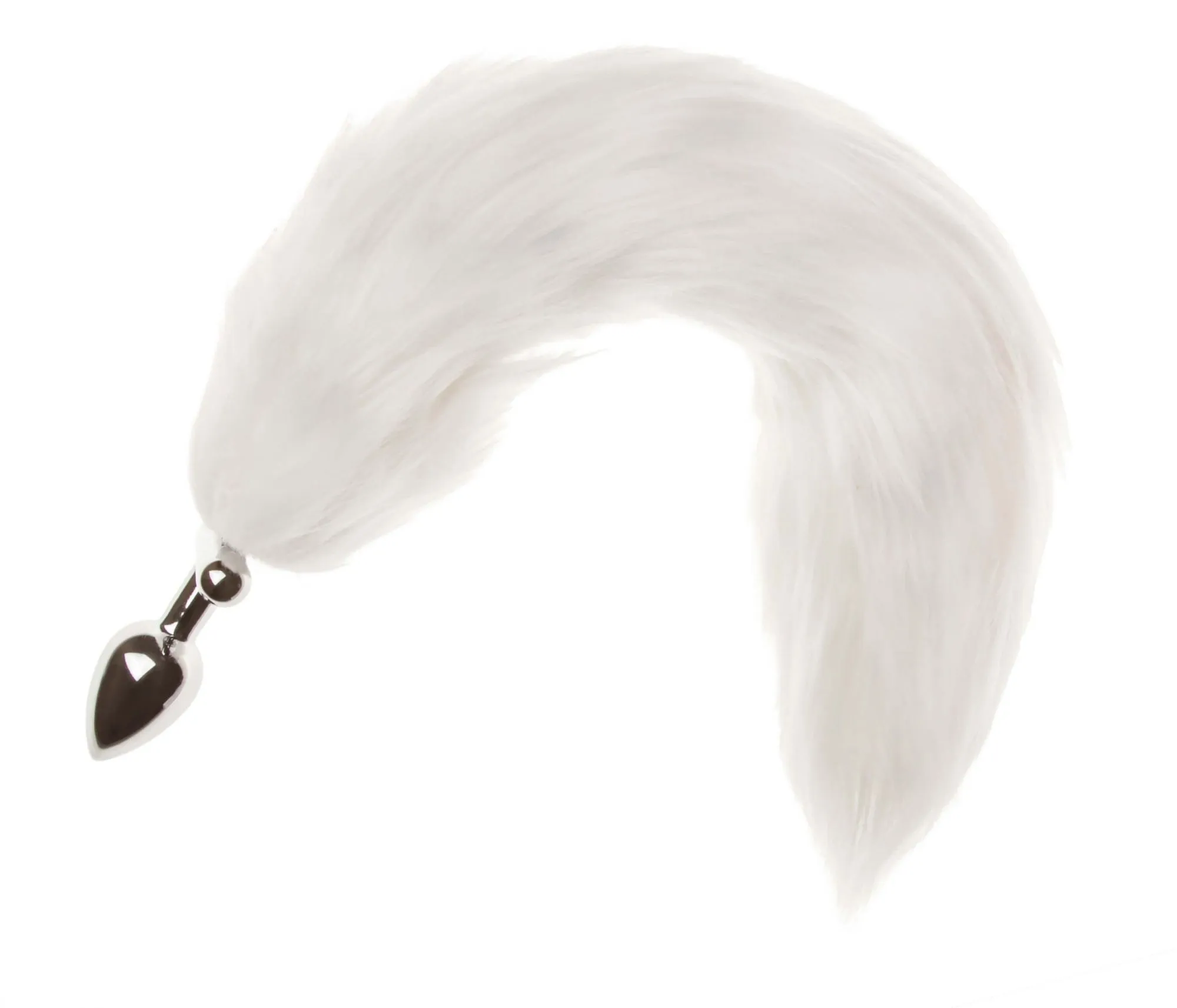 LED пробка c длинным хвостом металлическая, белая