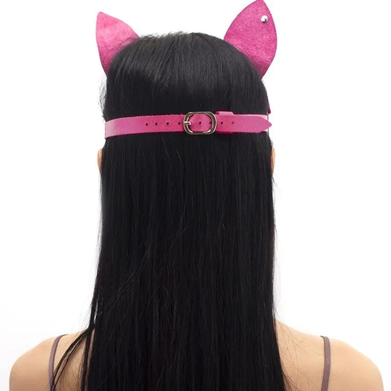 маска кошки со стразами pinkrabbit, розовая в Сочи