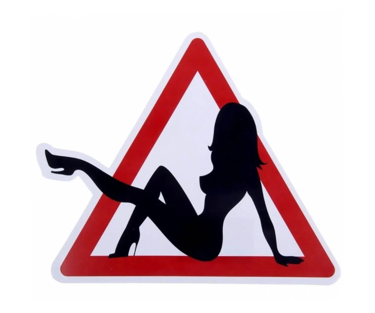 Наклейка знак на авто Сима Ленд Девушка, 20 см