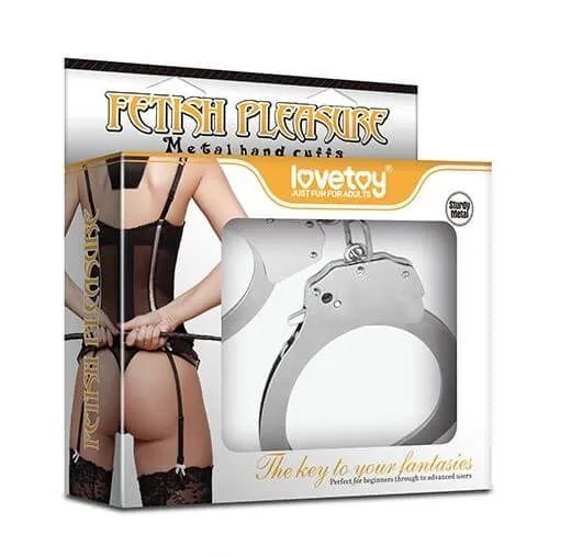 наручники декоративные lovetoy fetish pleasure metal, серебристые в Сочи