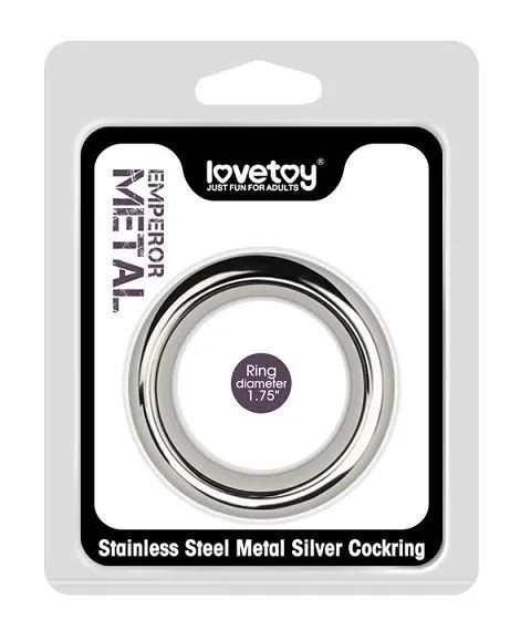 кольцо lovetoy metal silver cockring 4,5 см, металлическое в Сочи