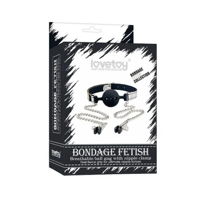 кляп с зажимами для сосков lovetoy bondage fetish в Сочи