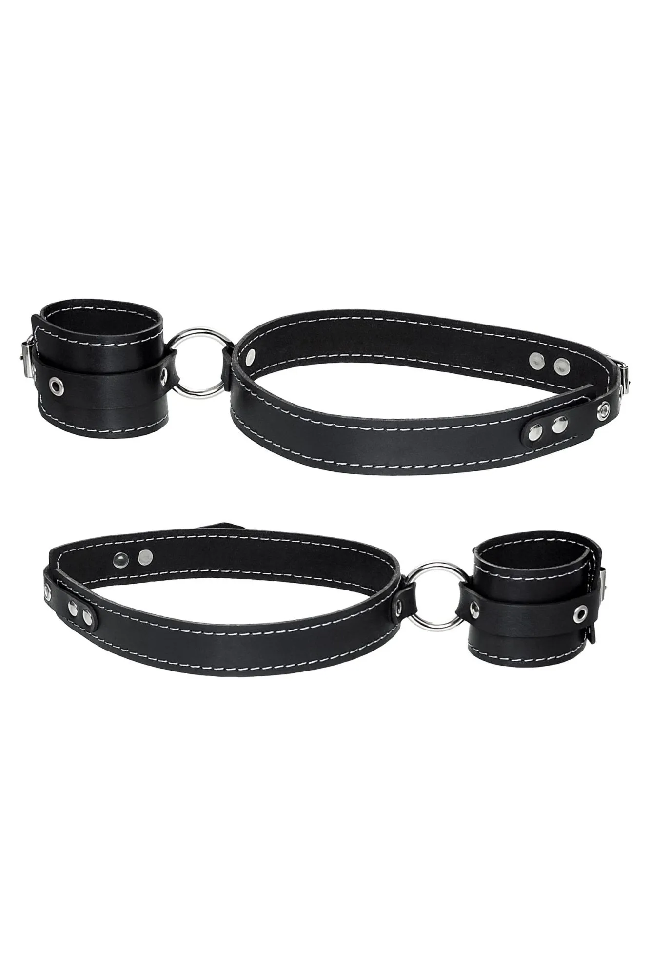 бондажная система pecado bdsm, для фиксации рук к ногам, натуральная кожа, черная в Сочи