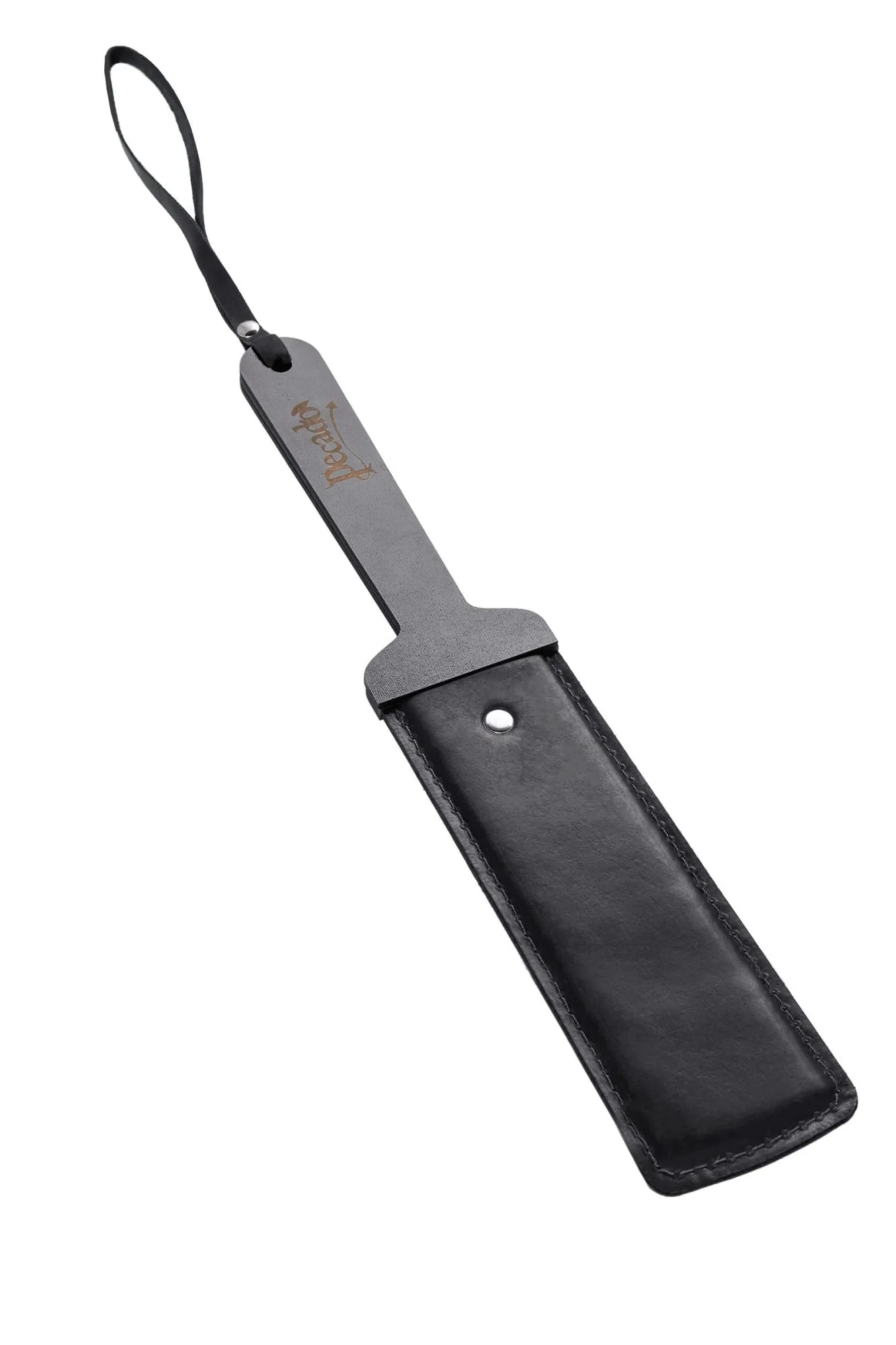 паддл pecado bdsm, гибкий, натуральная кожа и дерево, черный в Сочи