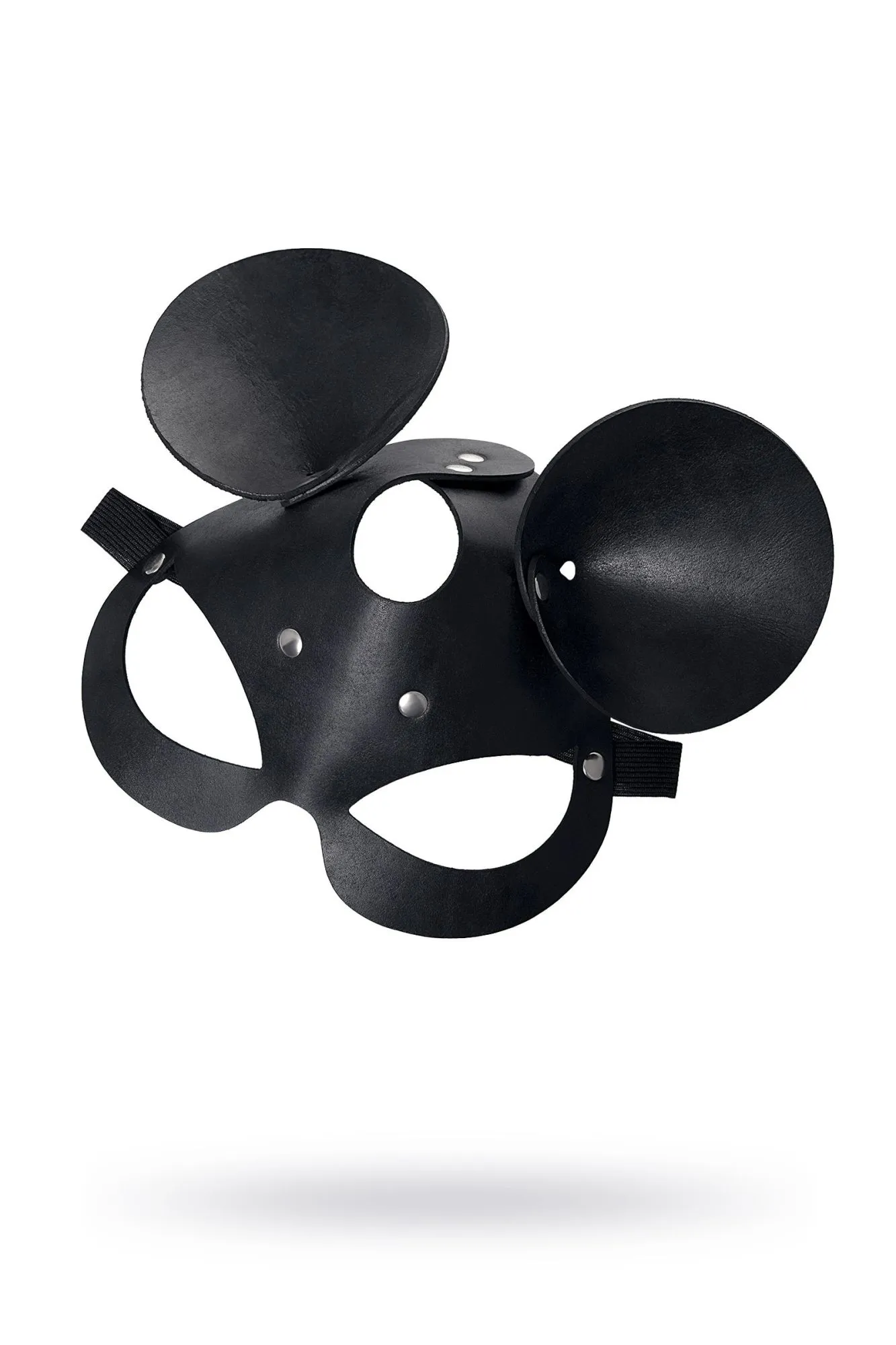 маска pecado bdsm, с ушками мышки, натуральная кожа, черный в Сочи