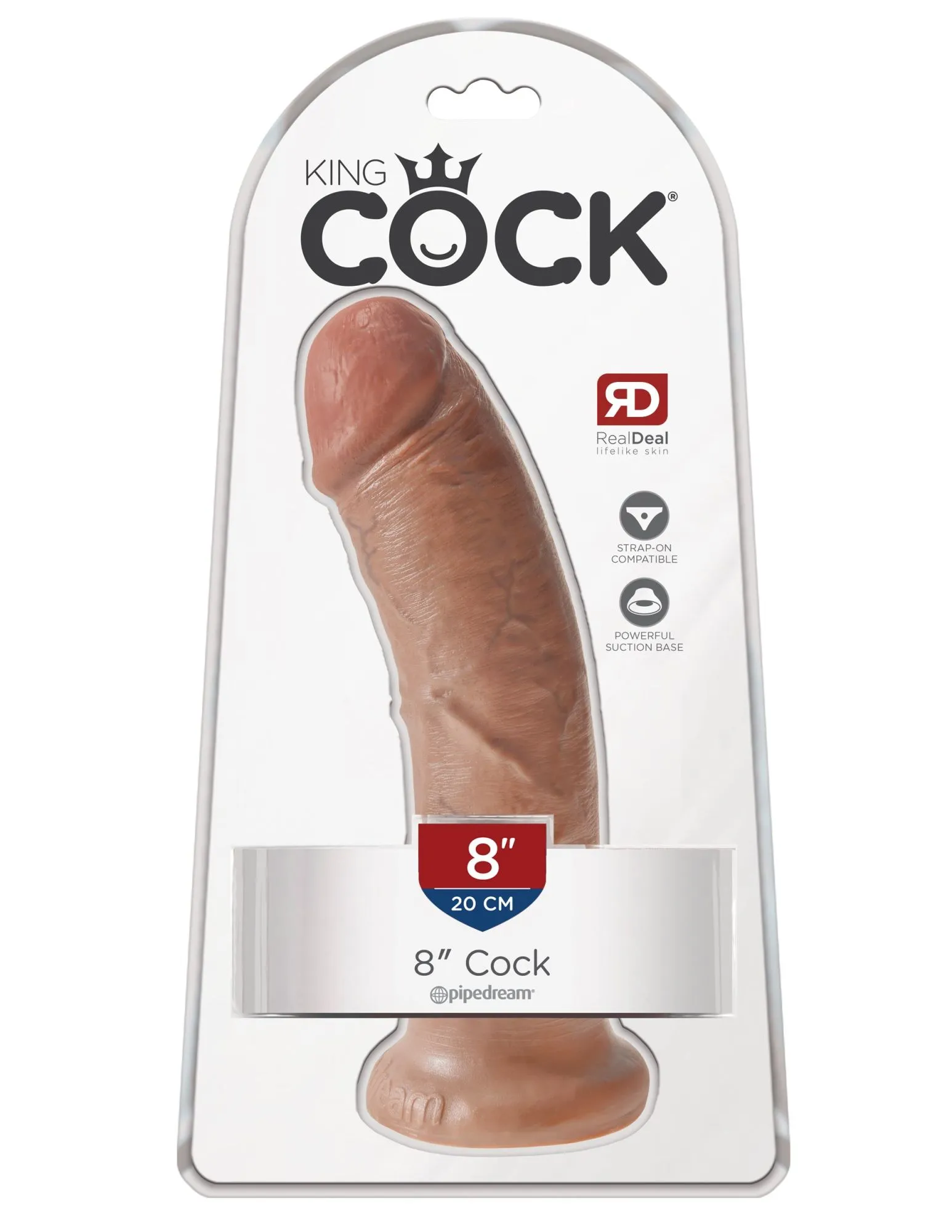 фаллоимитатор king cock 8" мулат cock - flesh pipedream 550322pd в Сочи