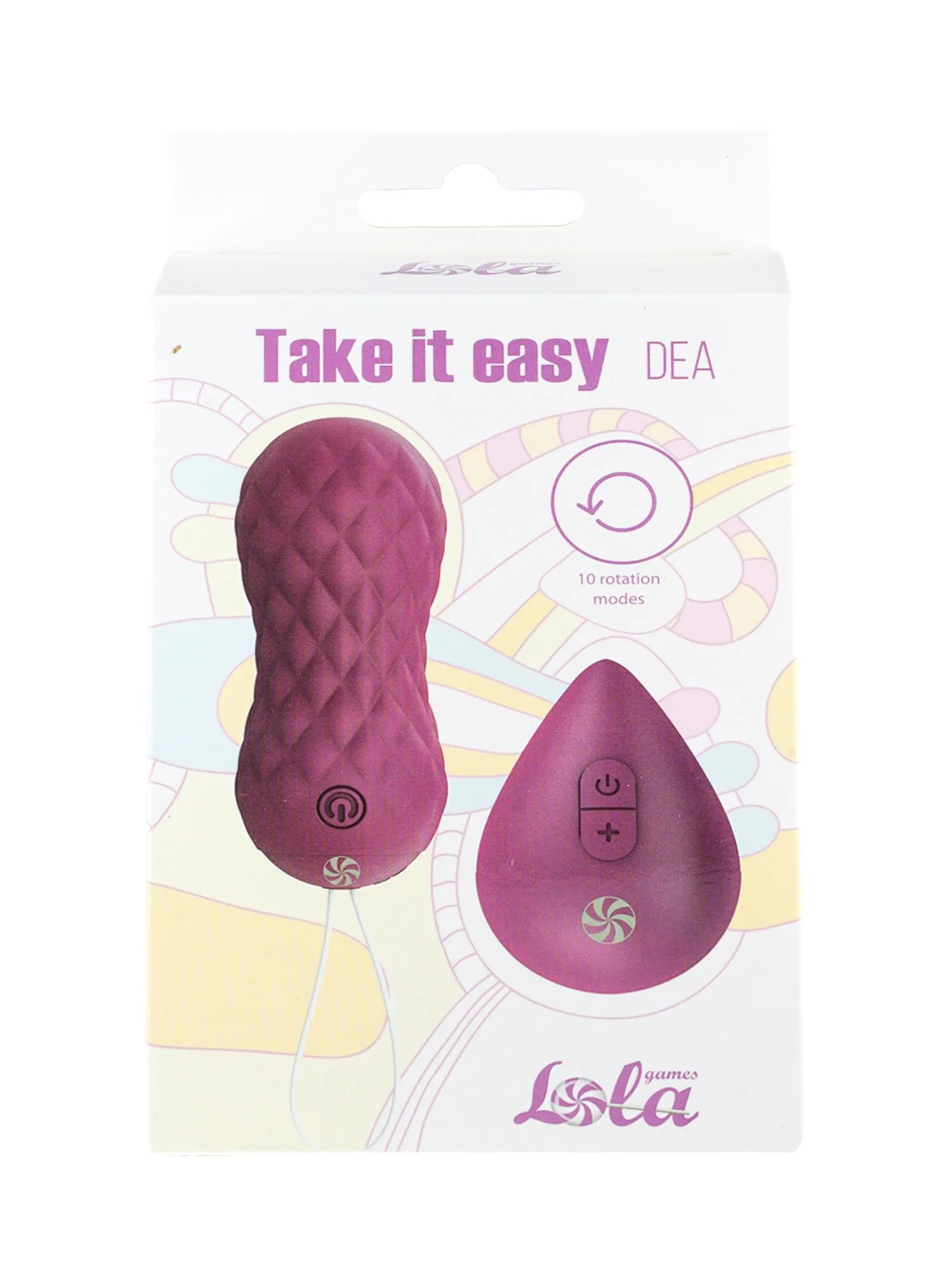 вращающиеся виброшарики на пульте take it easy dea purple 9021-06lola в Сочи