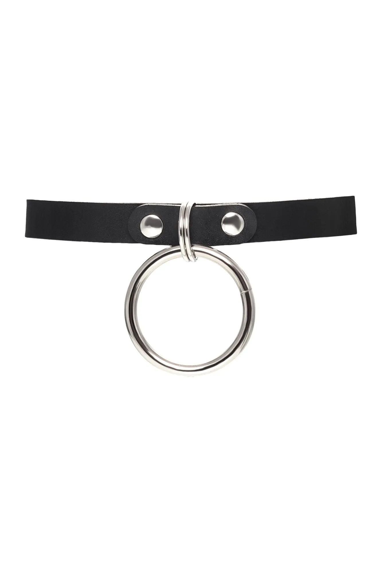 чокер pecado bdsm, с круглым кольцом, модель 2, натуральная кожа, чёрный в Сочи