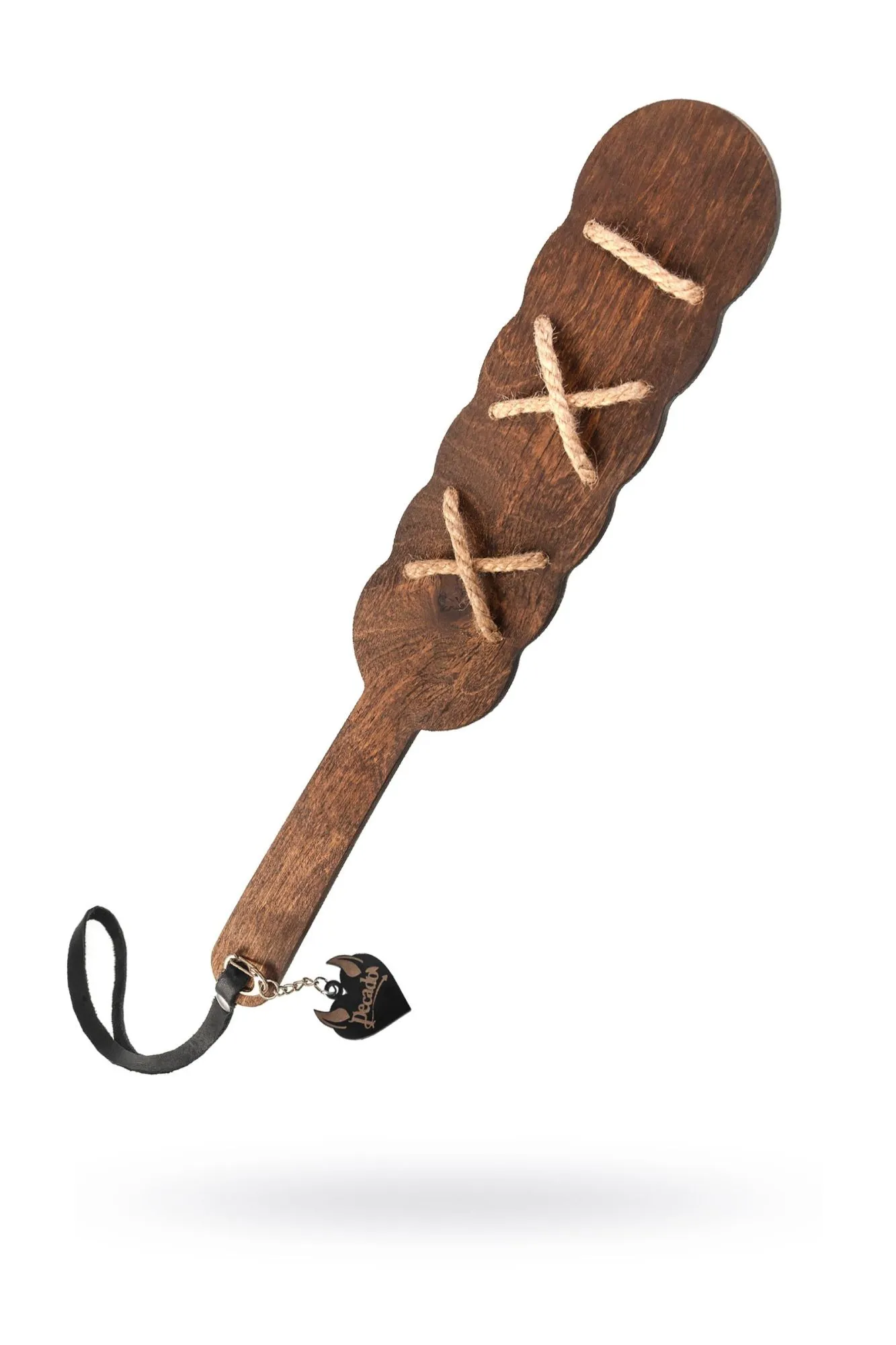 паддл pecado bdsm, с джутовой шнуровкой, натуральное дерево, коричневый в Сочи