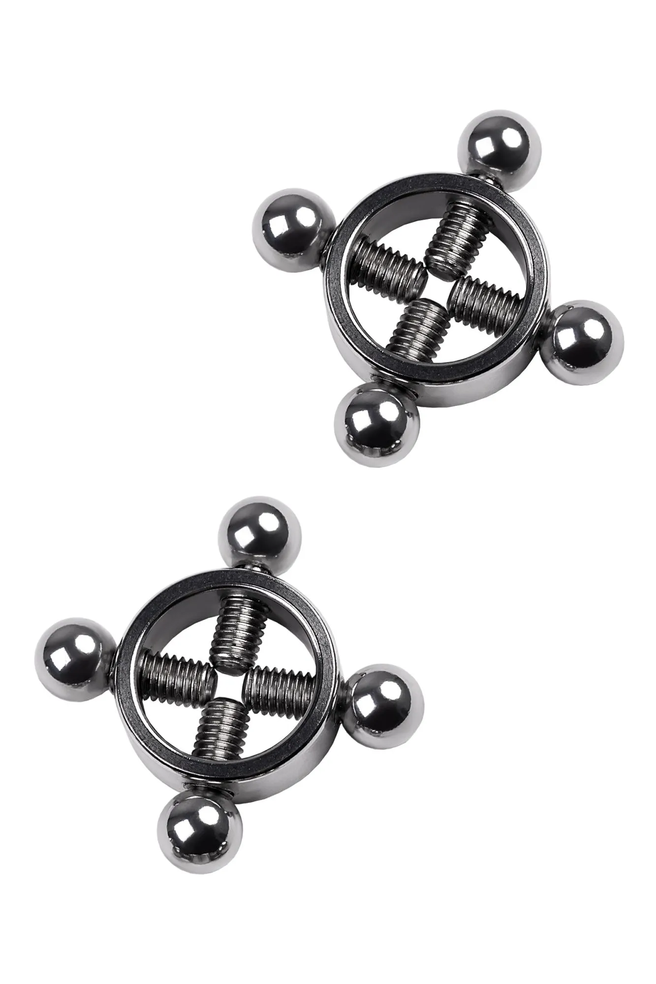 зажимы для сосков metal by toyfa, металл, серебряные, 2,6 см в Сочи