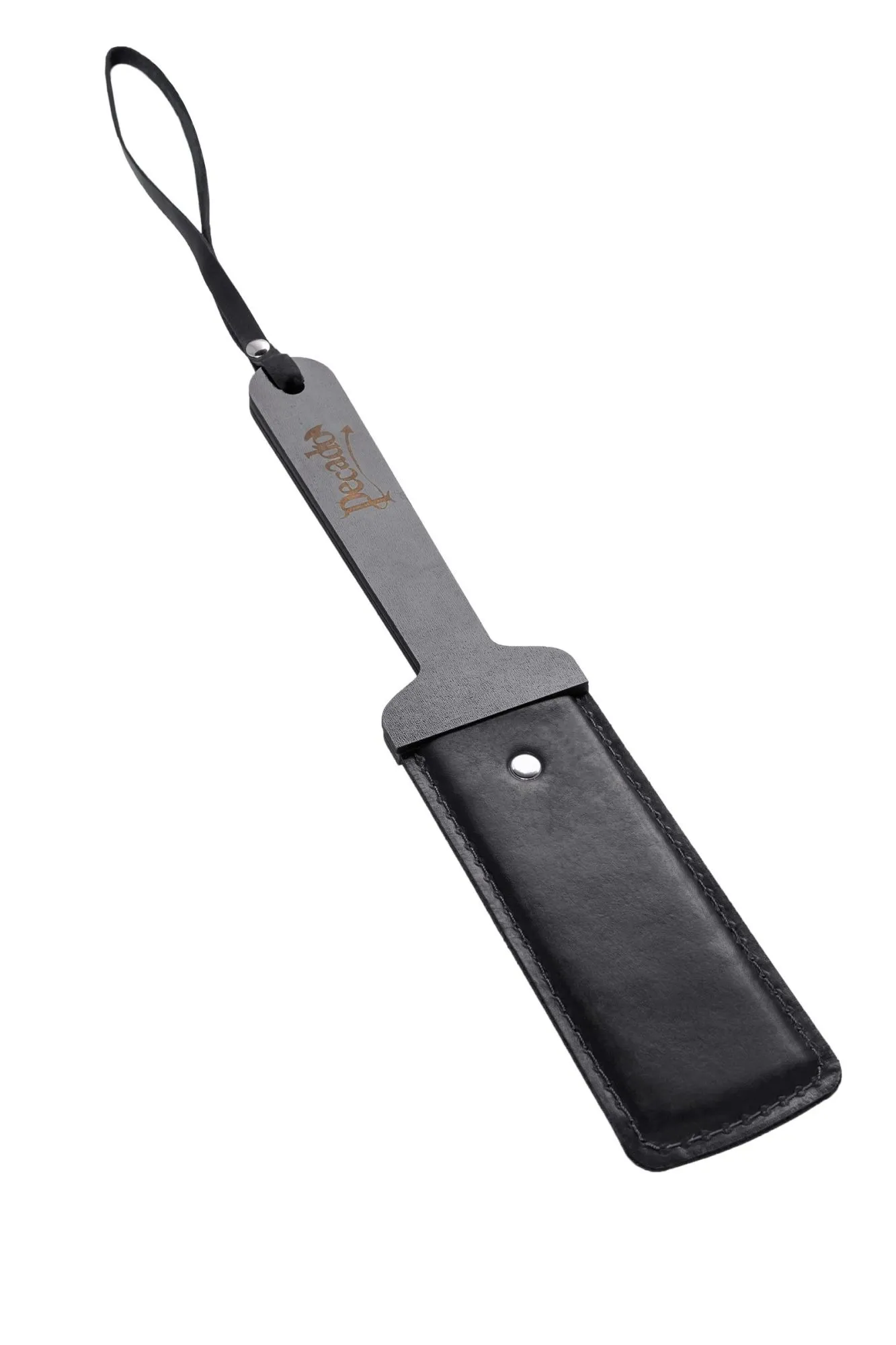 паддл pecado bdsm, твердый, натуральная кожа и дерево, черный в Сочи