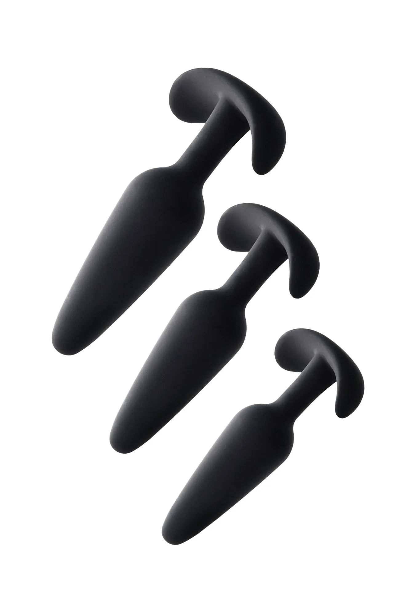 набор анальных втулок toyfa popo pleasure eridani, силикон, черный, 3 шт. в Сочи