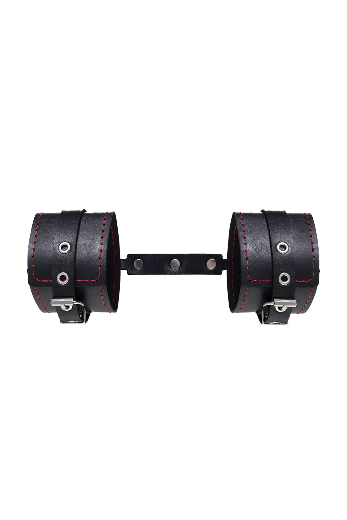 оковы pecado bdsm, однослойные с контрастной строчкой, натуральная кожа, черные в Сочи