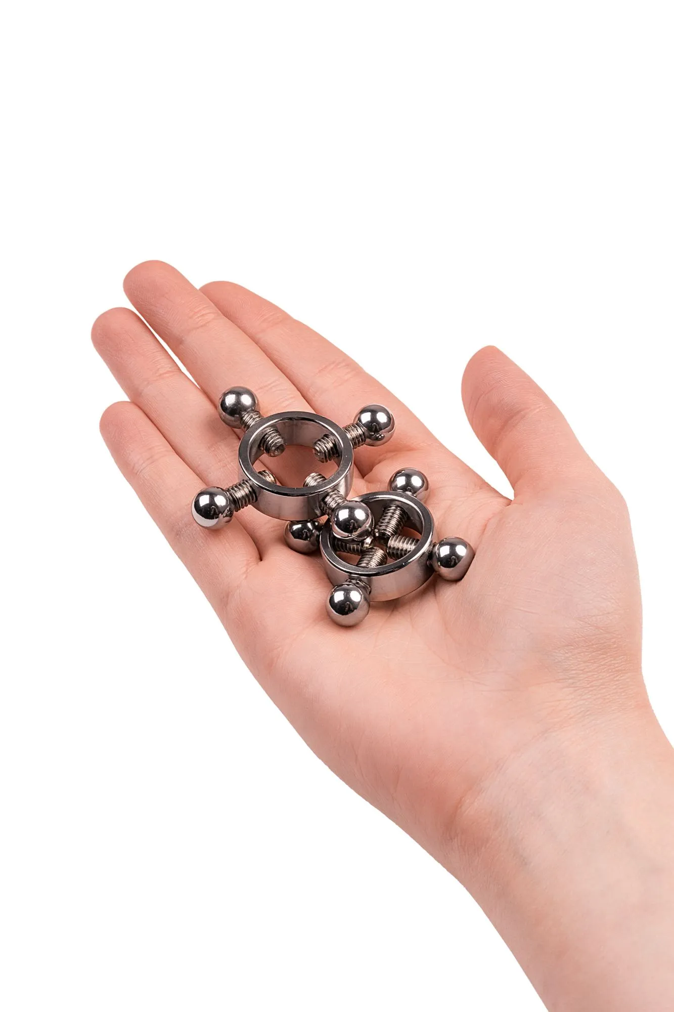 зажимы для сосков metal by toyfa, металл, серебряные, 2,6 см в Сочи