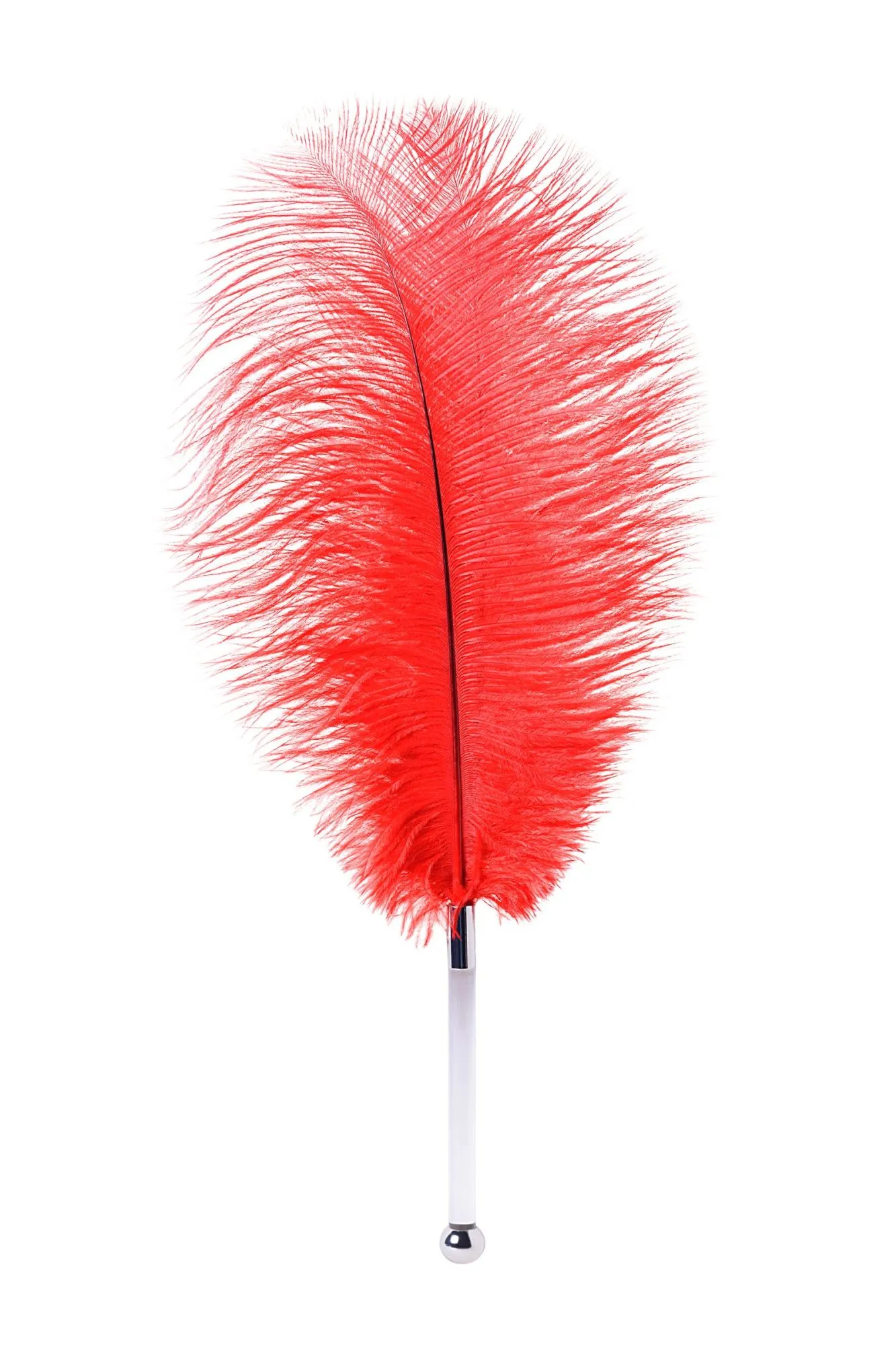 перо toyfa theatre, страусиное, красный, 40 см в Сочи