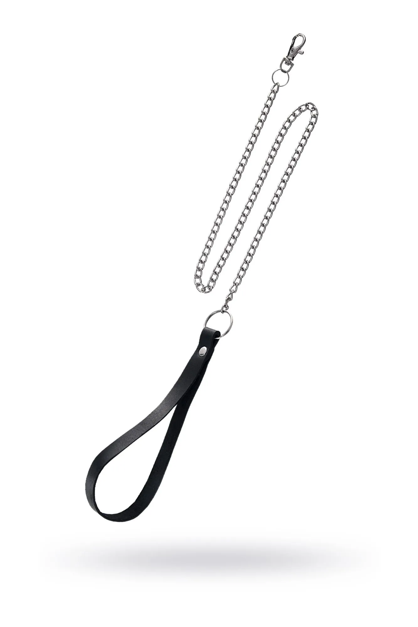 поводок pecado bdsm, с карабином для ошейника, натуральная кожа, черный в Сочи