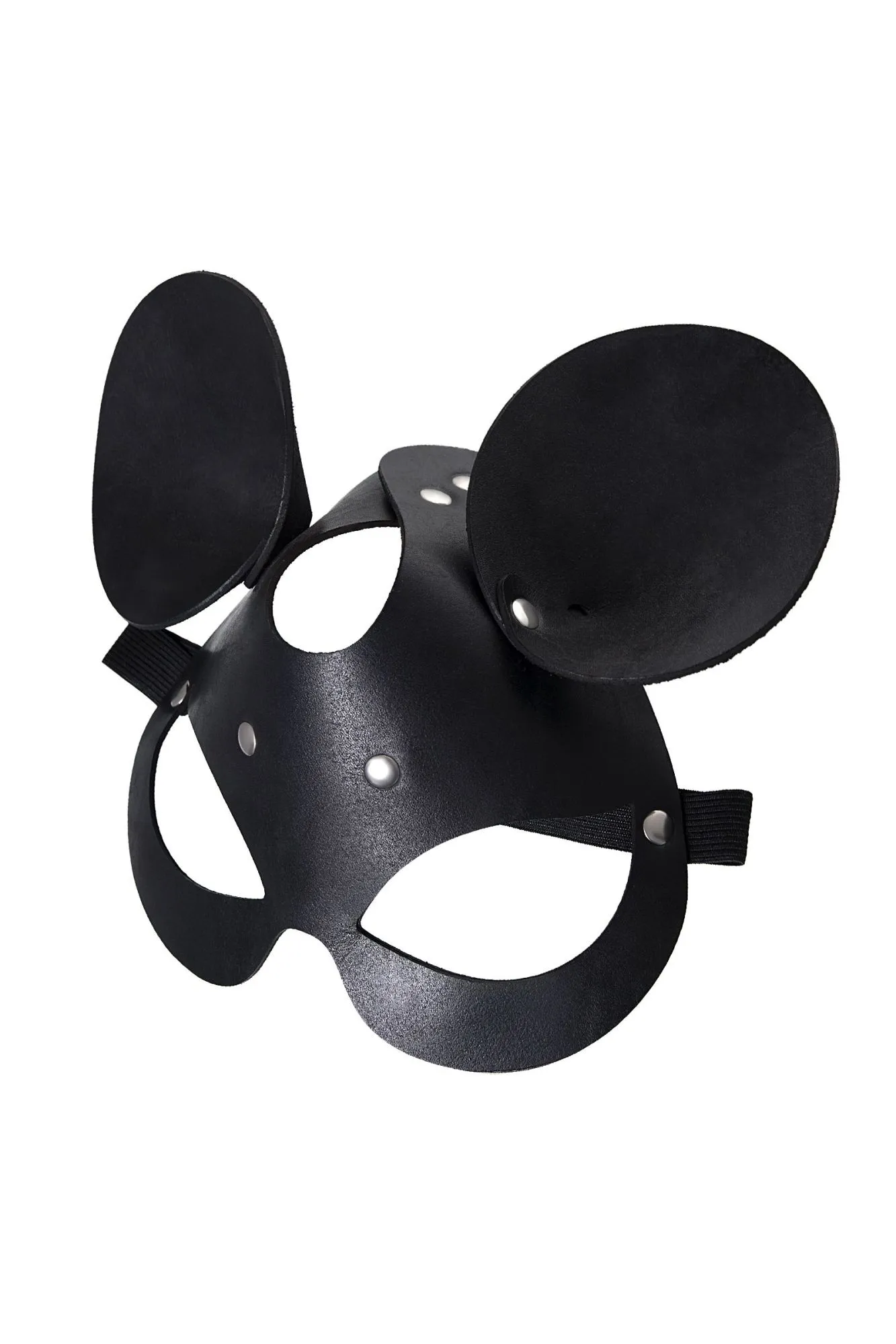 маска pecado bdsm, с ушками мышки, натуральная кожа, черный в Сочи