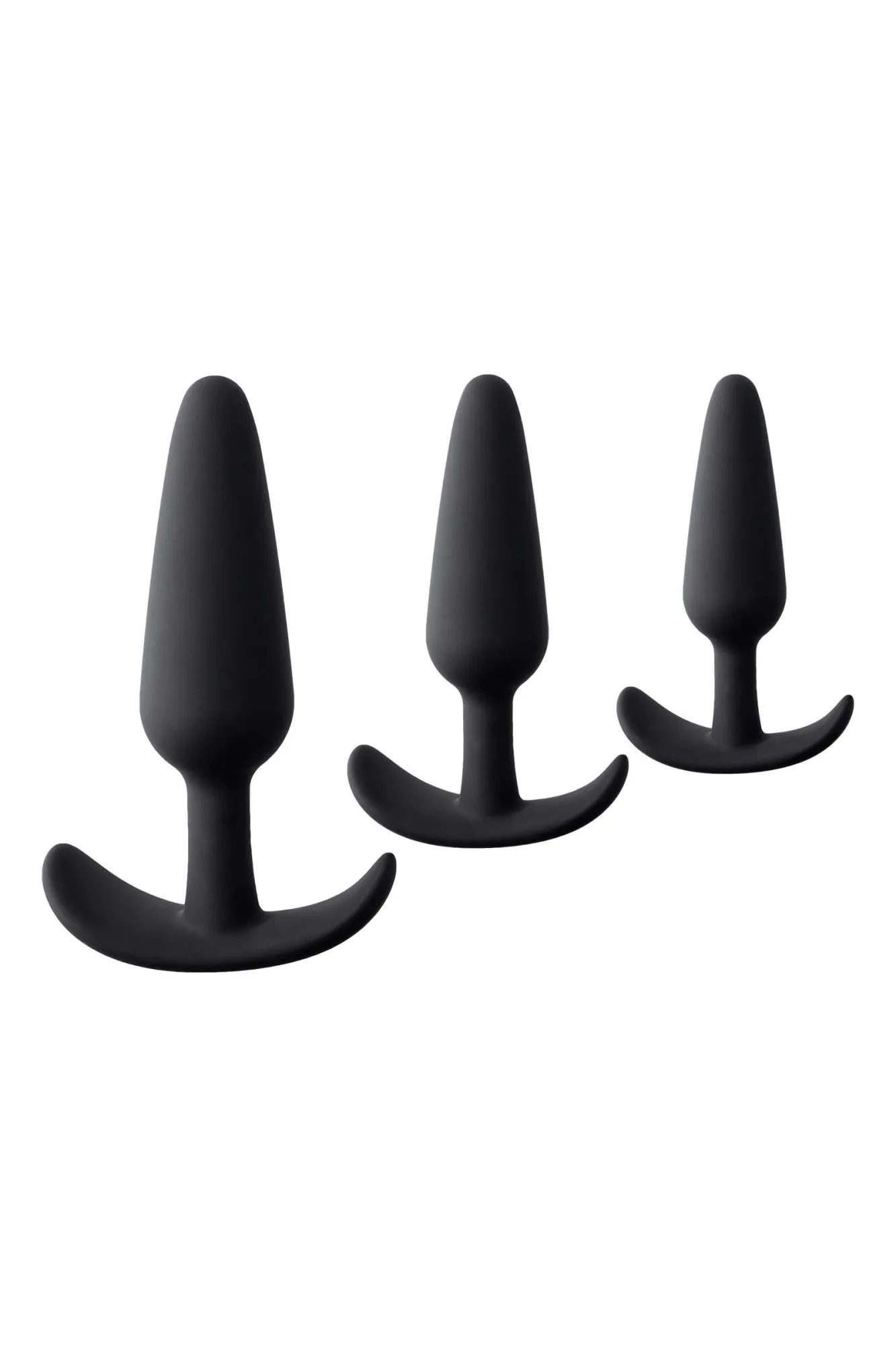 набор анальных втулок toyfa popo pleasure eridani, силикон, черный, 3 шт. в Сочи