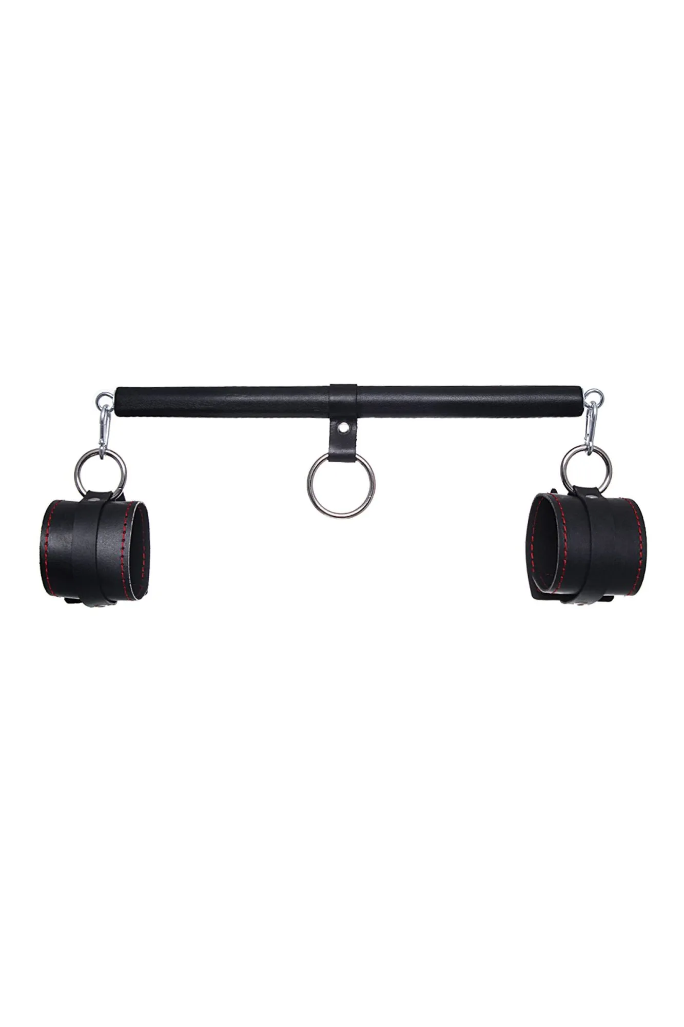 бондажный набор pecado bdsm, 3 точки фиксации, распорка, наручники, натуральная кожа, черный в Сочи